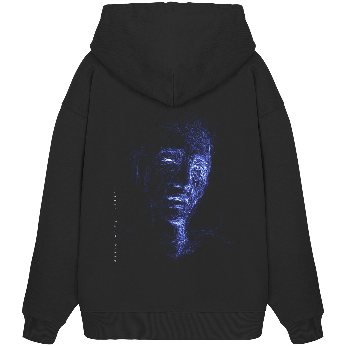 Schwarz zu Blau - Organic Oversize Hoodie